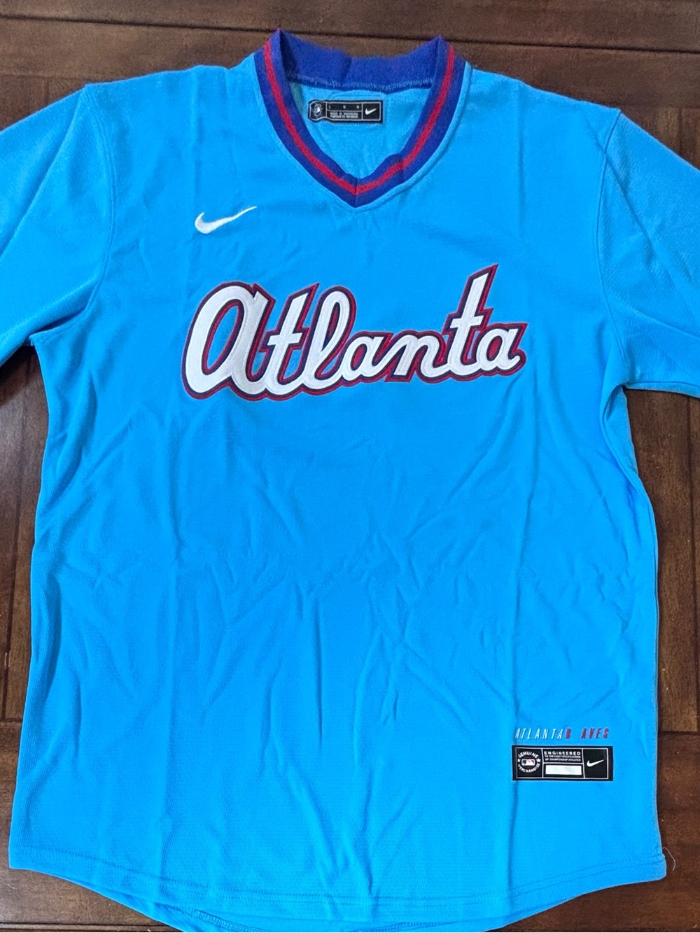 Atlanta Braves Powder Blue 2026 City Connect Jersey Adult Large NWT